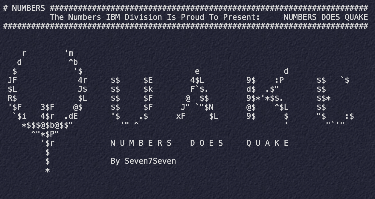 Numbers Does Quake